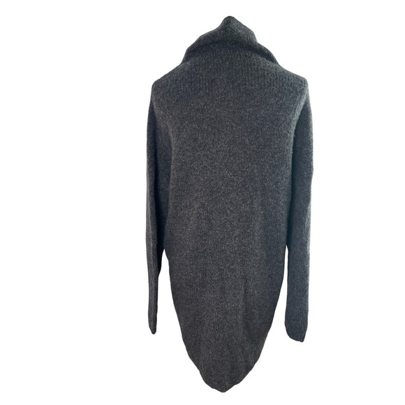 Aerie Alpaca Blend Oversized Sweater Dress Tunic Small Gray Funnel Neck Cozy - Picture 3 of 9